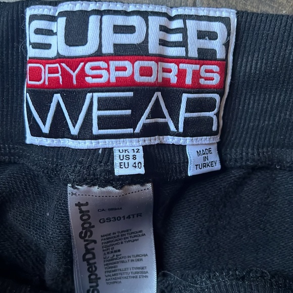 2 Superdry Joggers Red and Black with Gold size U.S. 8 - Picture 4 of 4